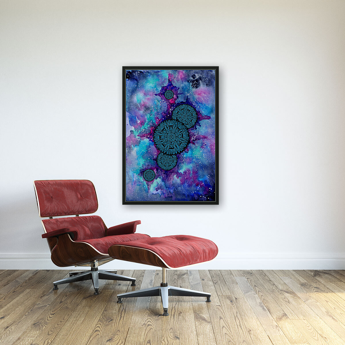 Blue Space Mandala Cluster Reproduction