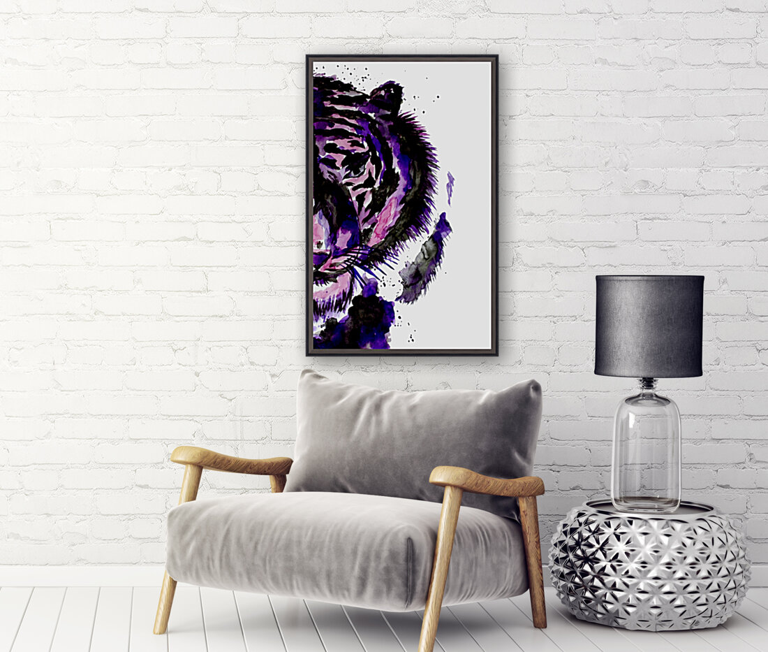 Purple Tiger Half Face Reproduction