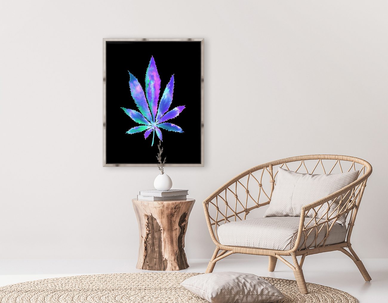 Purple Space Weed Leaf Reproduction