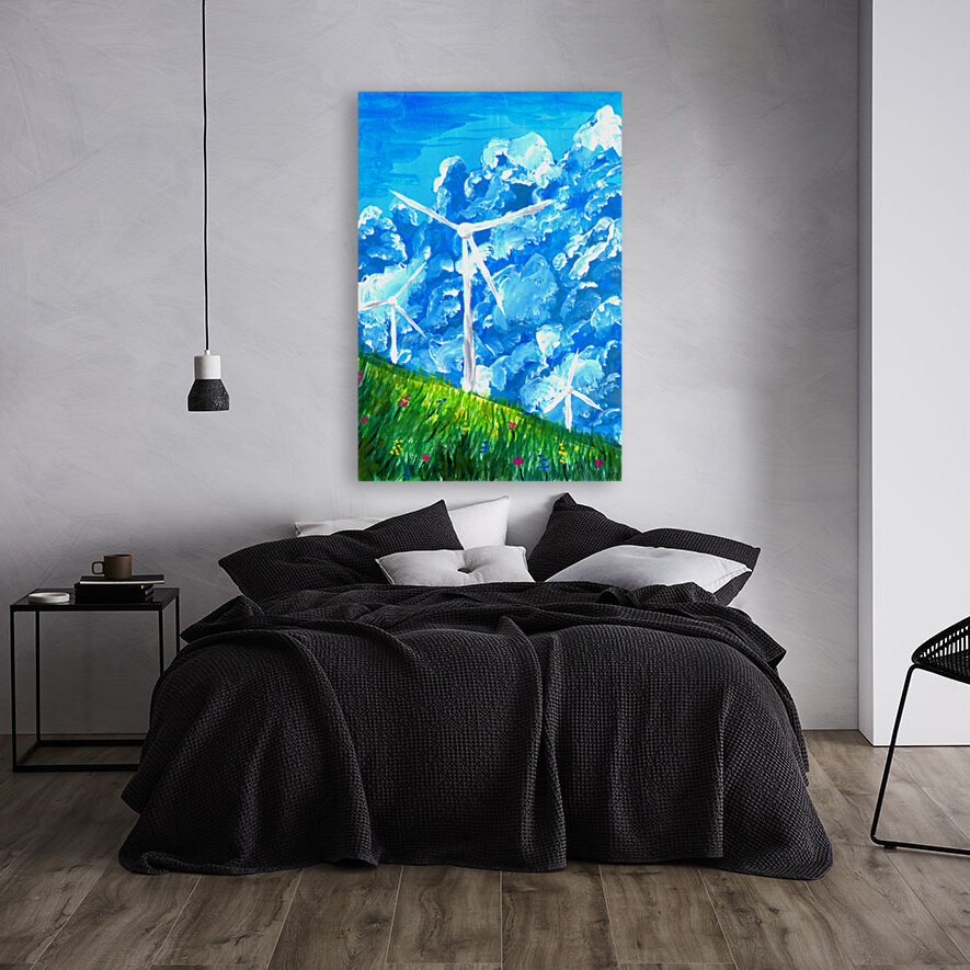 Wind Mills and Clouds Reproduction