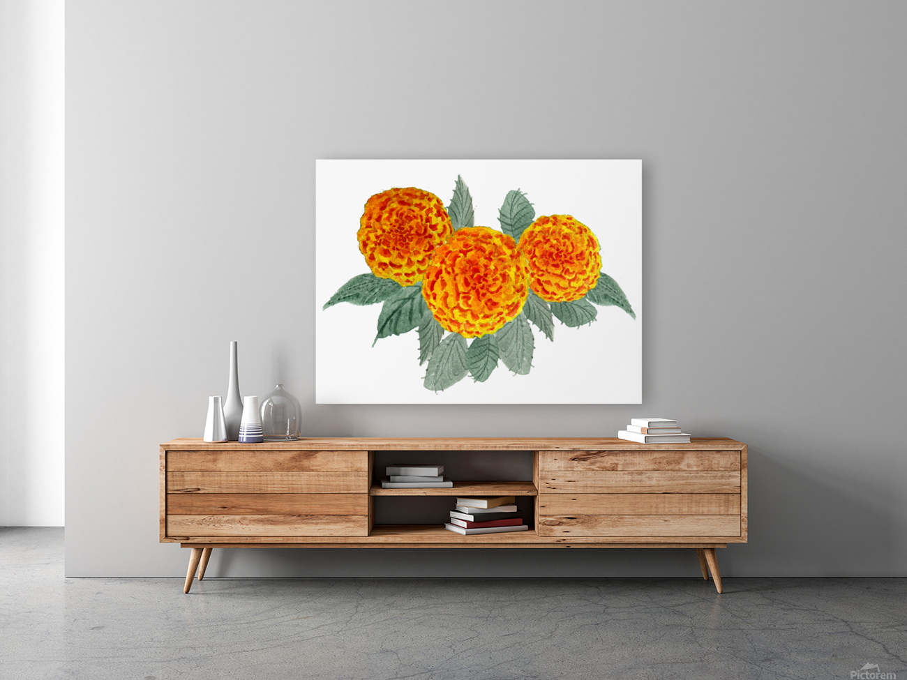 Orange Hydrangeas Reproduction