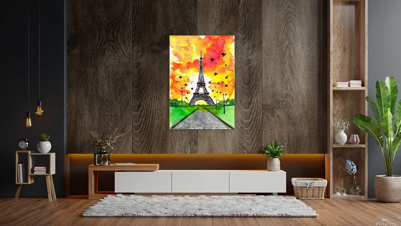 Eifel Tower Paris Sunset Reproduction