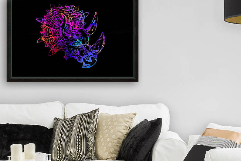 Rainbow Triceratops Dinosaur by Sebastian Grafmann