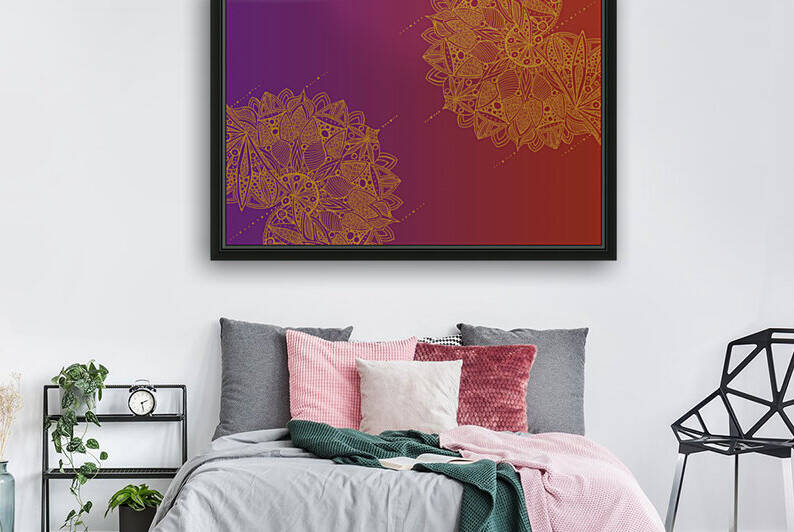 Red and Purple Mandala Pattern Reproduction