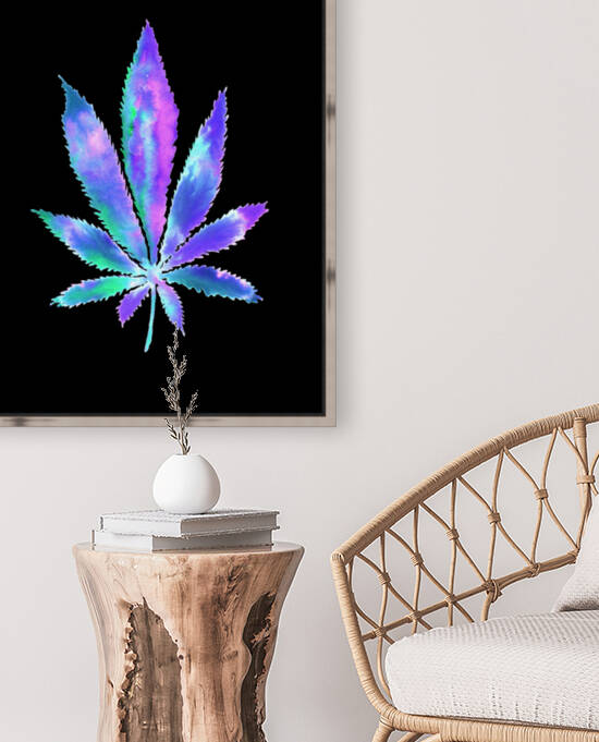Purple Space Weed Leaf Reproduction