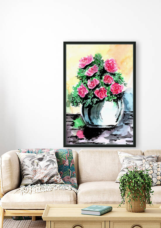 Red Peonies in a Vase by Sebastian Grafmann