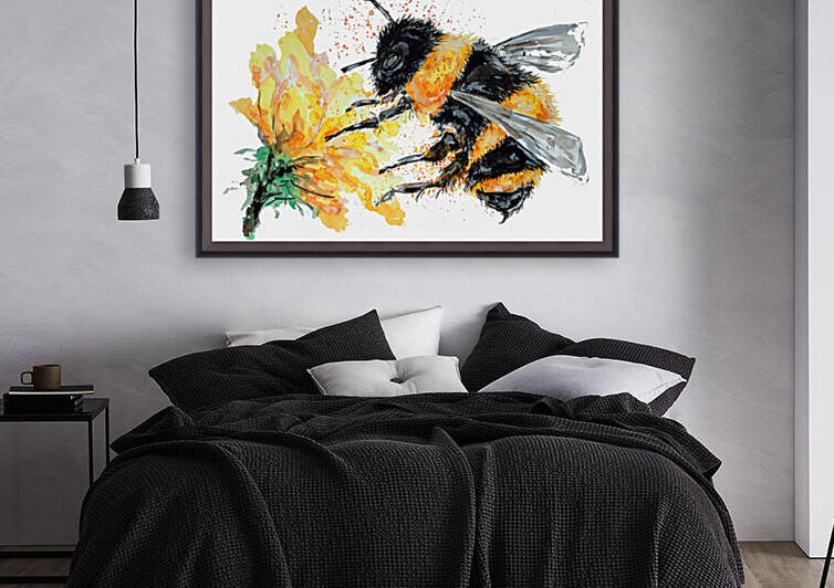 Bumble Bee collecting Pollen by Sebastian Grafmann