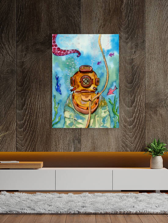 Deep Sea Diver Underwater by Sebastian Grafmann