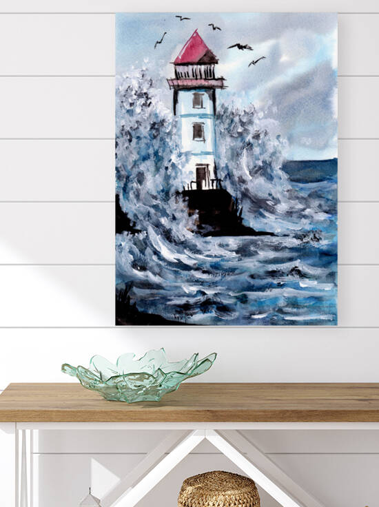 Lighthouse and Storm by Sebastian Grafmann