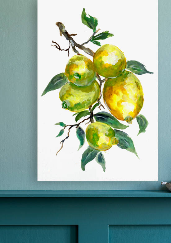 Lemon Fruits on a Tree Branch by Sebastian Grafmann