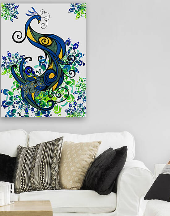 Peacock and Mandalas by Sebastian Grafmann