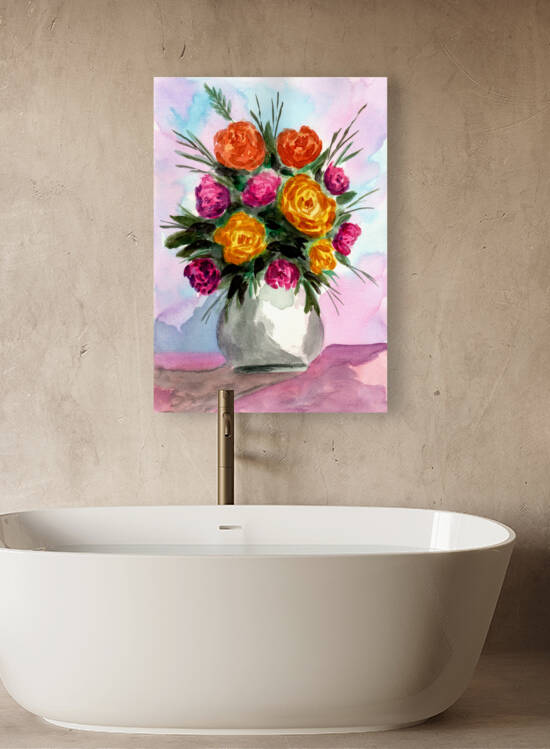 Roses Bouquet in Vase by Sebastian Grafmann