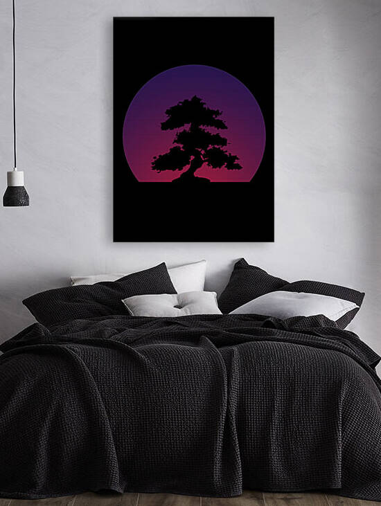 Purple Bonsai Sunset Black by Sebastian Grafmann