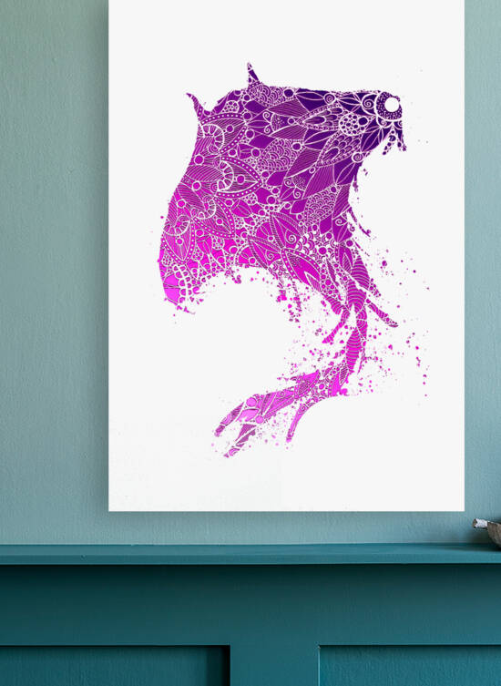 Purple Mandala Manta Ray by Sebastian Grafmann