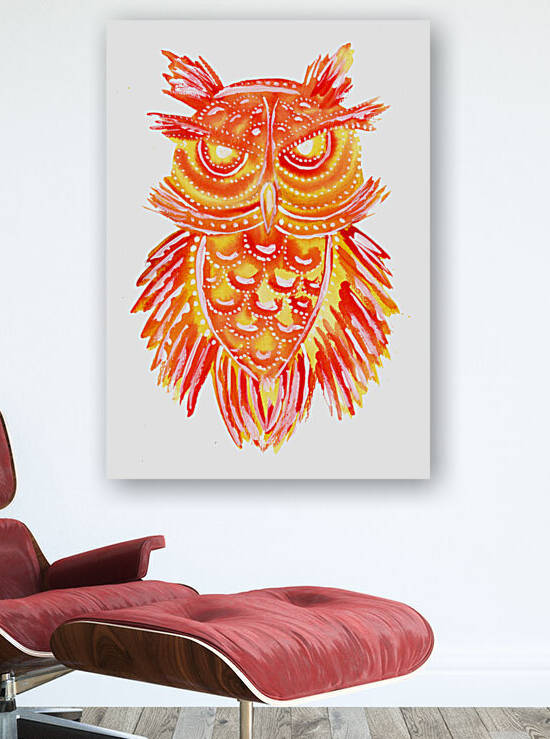 Red Tribal Owl by Sebastian Grafmann