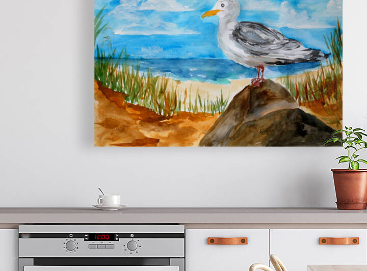 Seagull at the Beach by Sebastian Grafmann