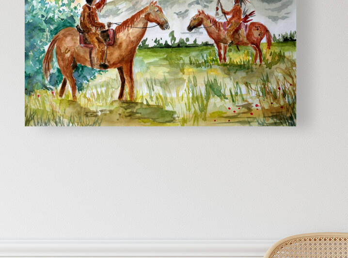 Cowboy Meets Native American by Sebastian Grafmann