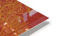 Red and Purple Mandala Pattern HD Metal print