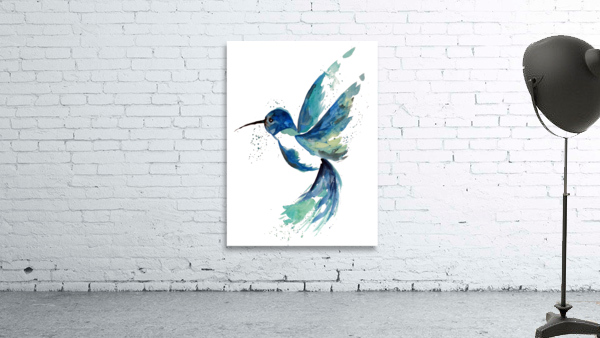 Blue Hummingbird Wall Preview