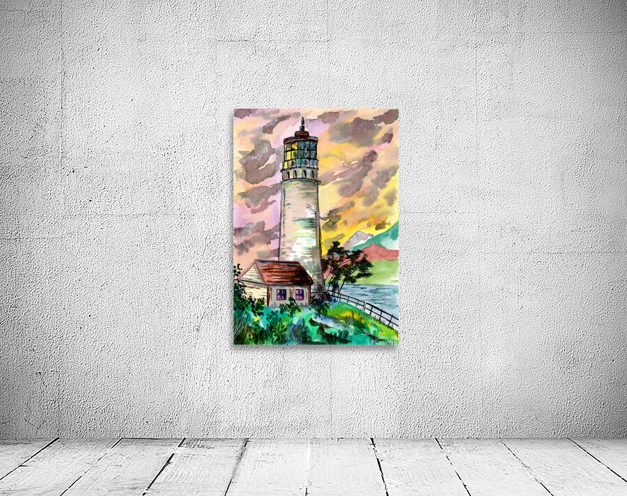 Lighthouse at Sunset Wall Preview