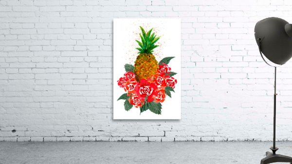 Roses and Pineapple Wall Preview
