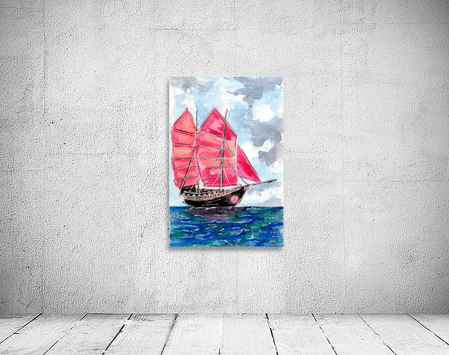 Red Sails Boat Wall Preview
