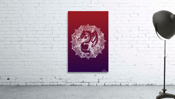 Mandala Circle Dragon Wall Preview