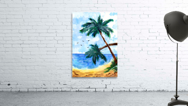 Palm Trees Beachside Wall Preview