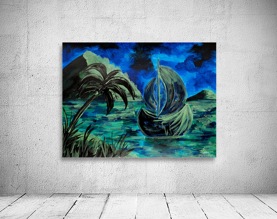 Boat at Night Wall Preview