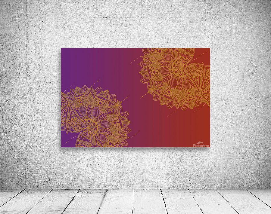 Red and Purple Mandala Pattern Wall Preview