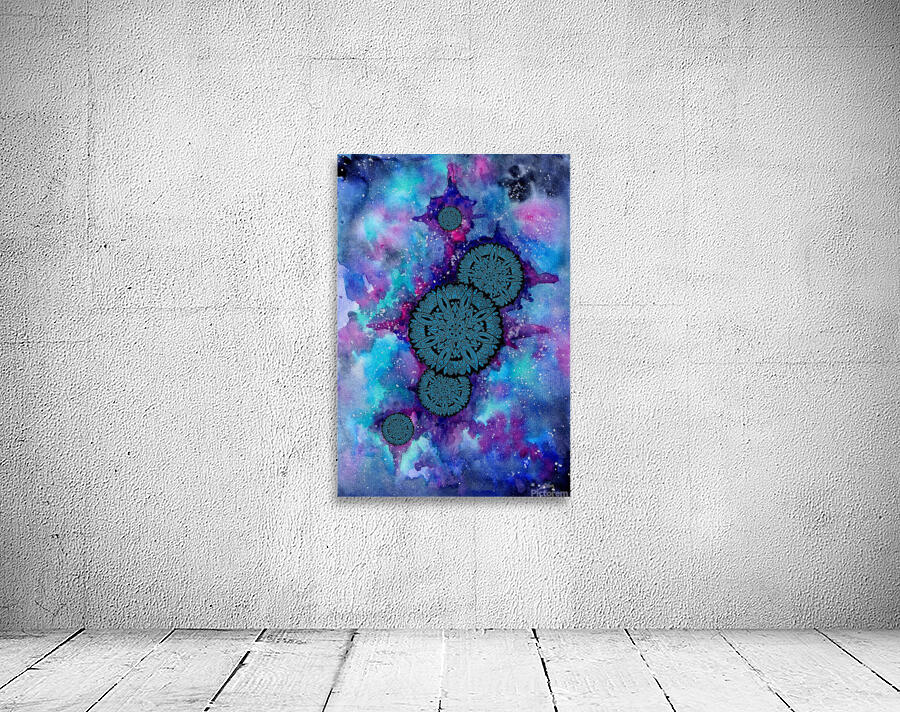 Blue Space Mandala Cluster Wall Preview