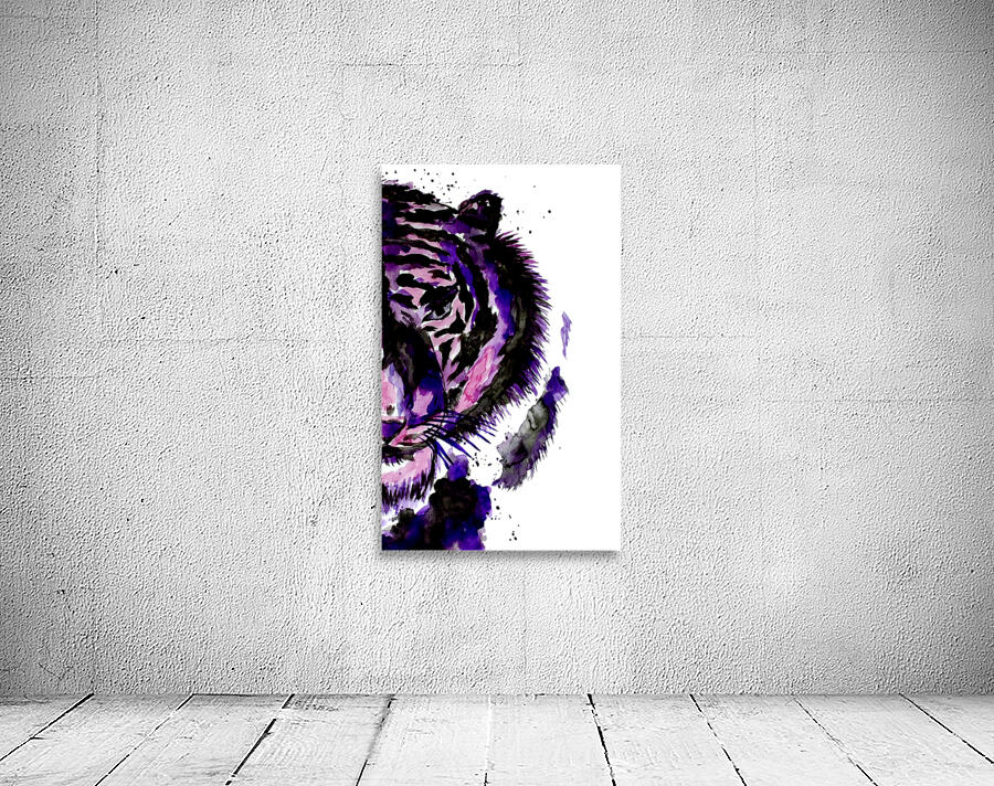 Purple Tiger Half Face Wall Preview
