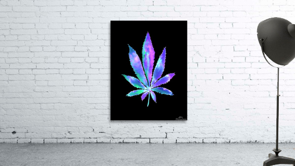 Purple Space Weed Leaf Wall Preview