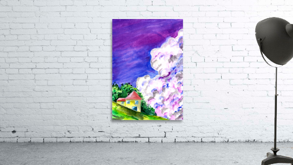 Purple Sky and Clouds Wall Preview