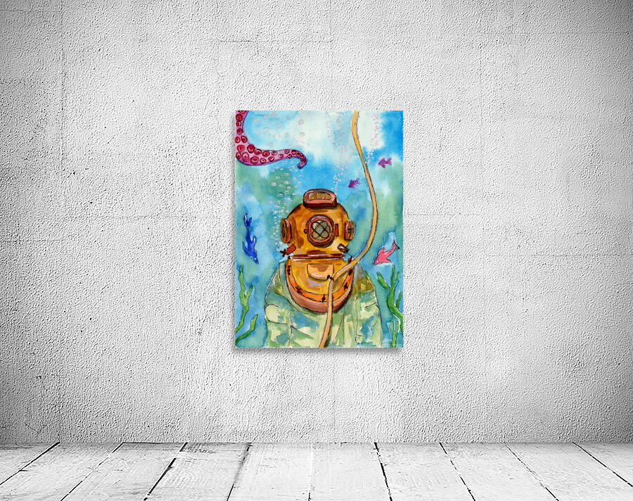 Deep Sea Diver Underwater by Sebastian Grafmann Wall Art