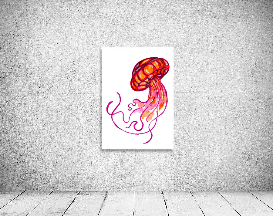 Red Jellyfish Wall Preview