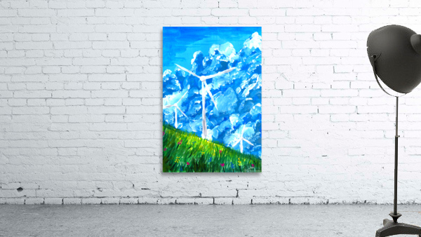 Wind Mills and Clouds Wall Preview