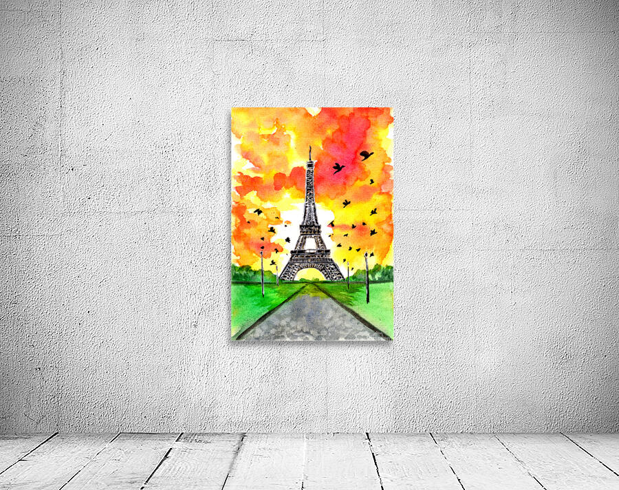 Eifel Tower Paris Sunset Wall Preview