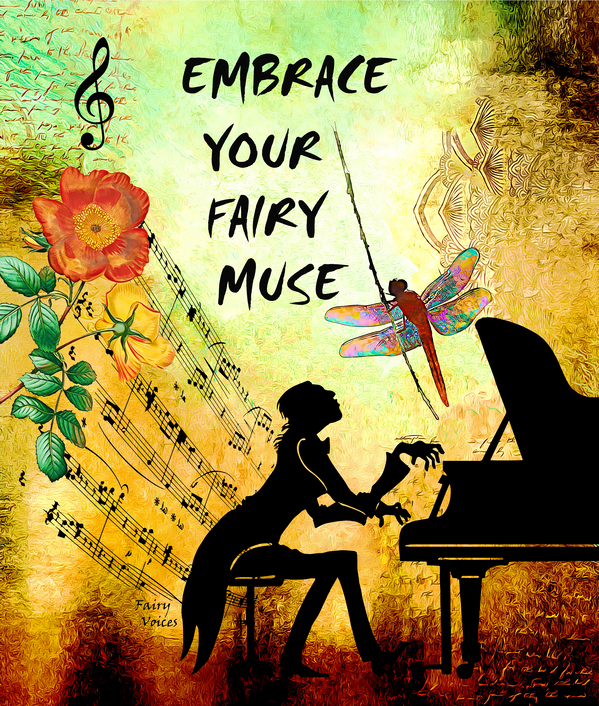EMBRACE YOUR FAIRY MUSE -ART-PIANIST dragonfly art For Piano