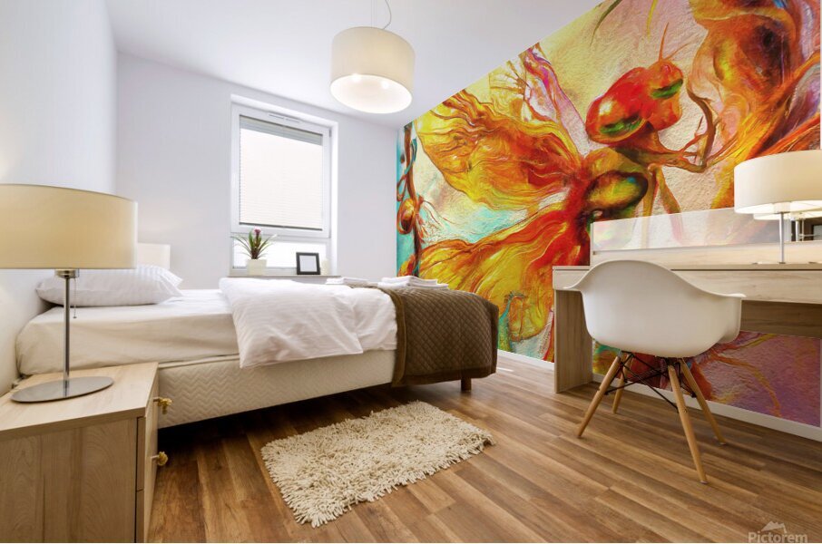 Dragonfly Spirit Animal Messenger Painting wall art decor by Nazan Saatci Art Impression murale