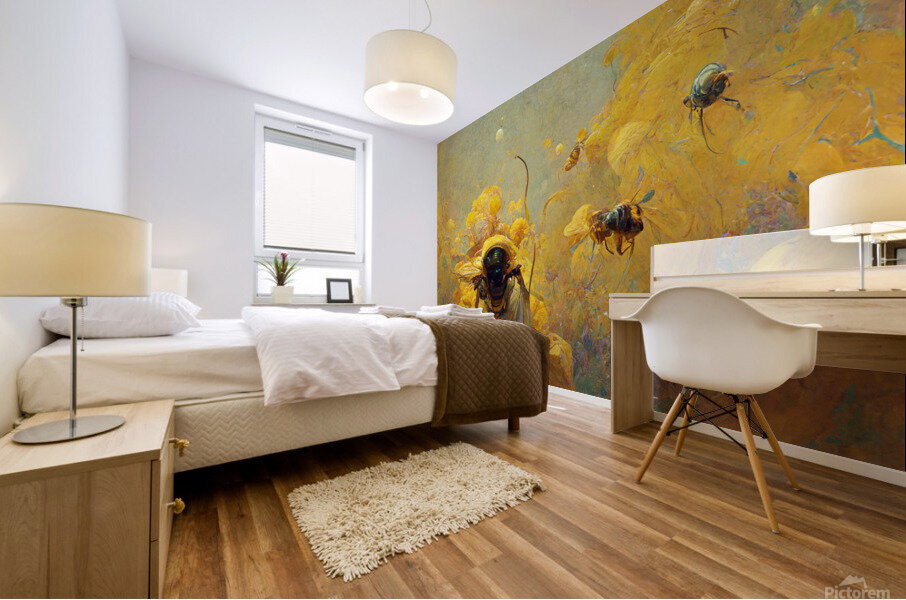 Honey Bee Mural print