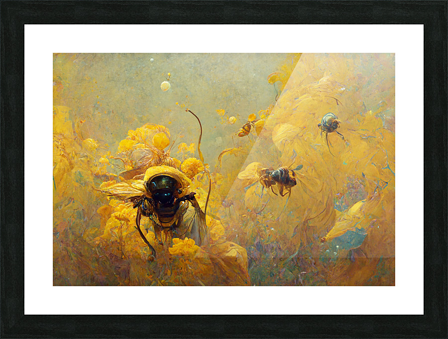Honey Bee Picture Frame print