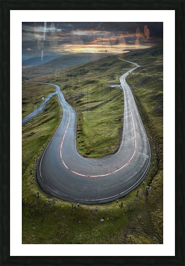 Aerial view of Cuckoo Bend Picture Frame print