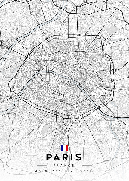 Paris Minimalist Poster  Digital Download