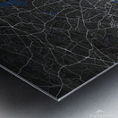 London City Map Metal Print | Architectural Grid Series Metal print