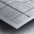 Disneyland California Minimalist Map Print  Metal print