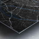 Paris Dark Edition | City Map Art Print Metal print