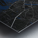 Copenhagen | Dark Edition City Map Art Metal print