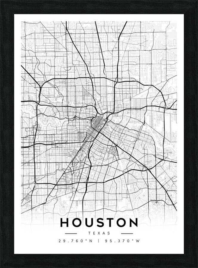 Houston portrait A Series Picture Frame Printing