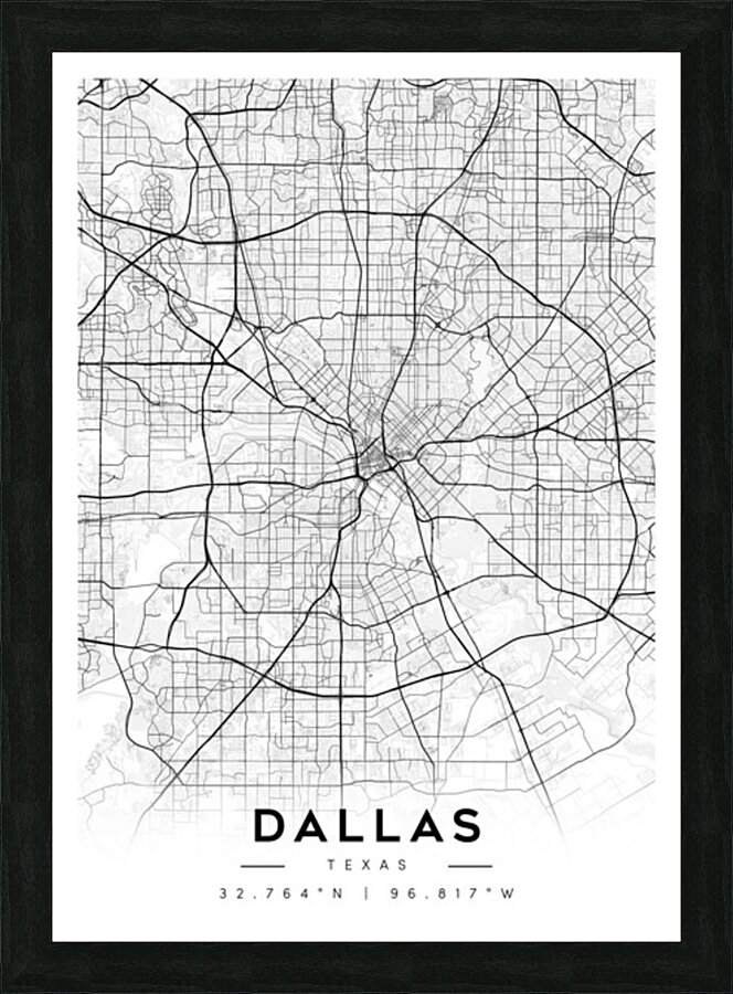 Dallas portrait A Series Picture Frame Printing